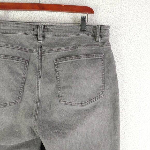 Eileen Fisher Jeans Womens 12 Gray High Rise Straight Leg Mom Stretch 28L - Picture 5 of 11